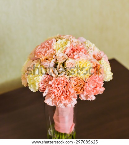 wedding bouquet, bridal bouquet, beautiful bouquet of different colors