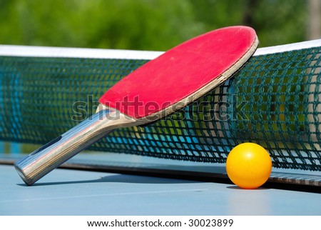 ball and paddle for table tennis