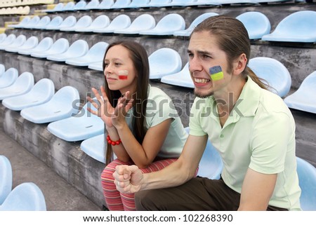 football fans in the stadium