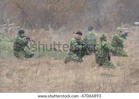 KHMELNITSKY  JAN 23:Ukrainian soldiers are part of the missile carried out planned exercises in military training ground in January 23 2007 in Khmelnitsky Ukraine