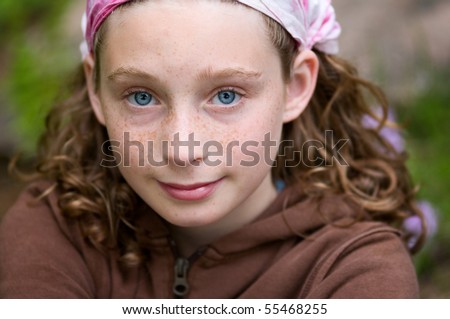 portrait of a pretty tween girl