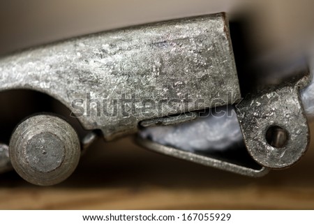 Close up photograph of a belt buckle