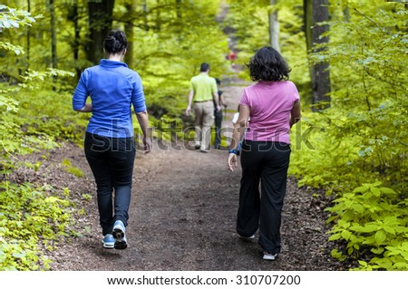 Strolling in the Park - two people walking in the nature