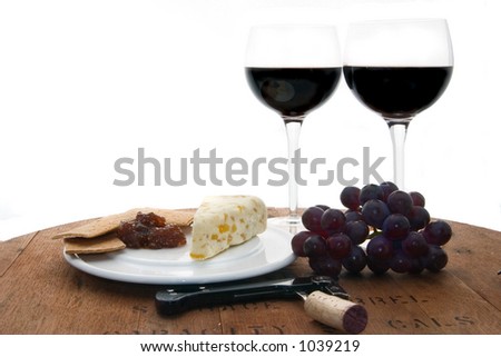 wine glasses clipart. stock photo : Red wine glasses