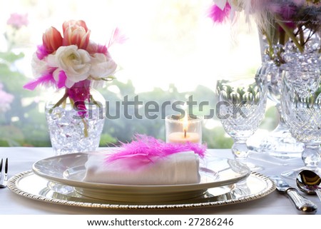stock photo Elegant Wedding Setting