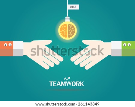 design of business teamwork concept