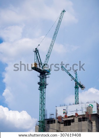 tower crane,building under construction,crane,Construction works,Construction site,Cranes on construction site.