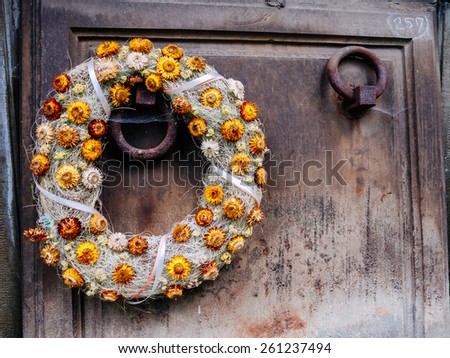 wreath at the cemetery