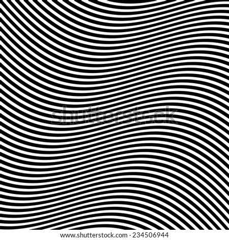 Undulated lines in parallel fashion