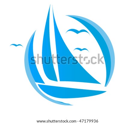 Clip Art Yacht. stock vector : sail clip-art