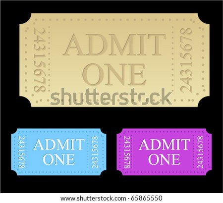 Free Ticket Templates on Ticket Templates Stock Vector 65865550   Shutterstock