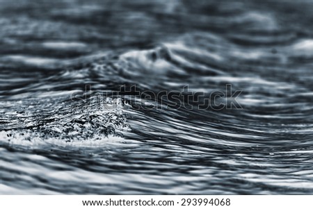 sea wave close up, low angle view, x-ray effect
