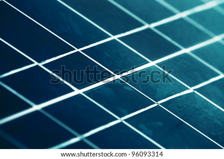 The solar panel close up.