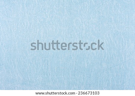 Blue cotton textured cloth pattern abstract, bright rough seamless surface background in horizontal orientation, nobody.