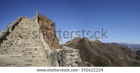 Jinshanling Great Wall - Jinshanling Great Wall, a famous part of the wall, is shown in circa Apr. 2013, located in Chengde City, Hebei Province, China