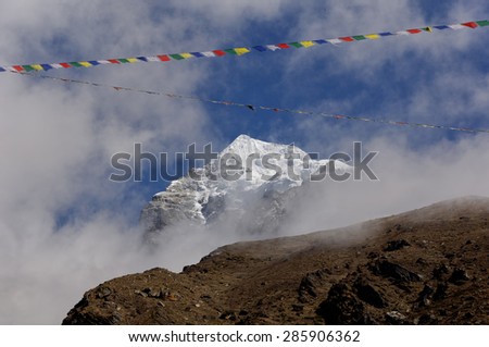 Snow mountain peak. East Nepal, Himalayas