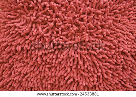 Shaggy red carpet texture