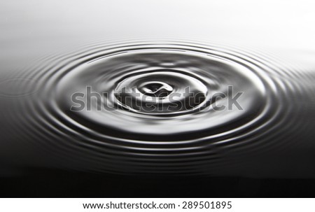 Abstract black circle water drop ripple. Liquid texture background.