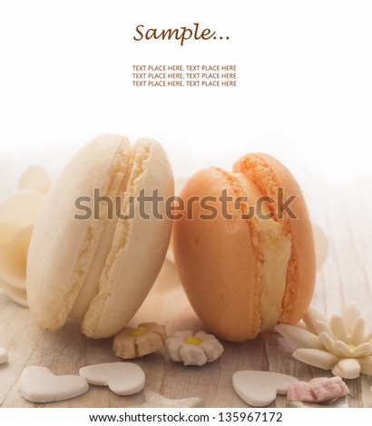 macaroons with place for the text