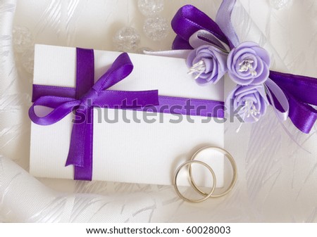 stock photo wedding decoration in purple