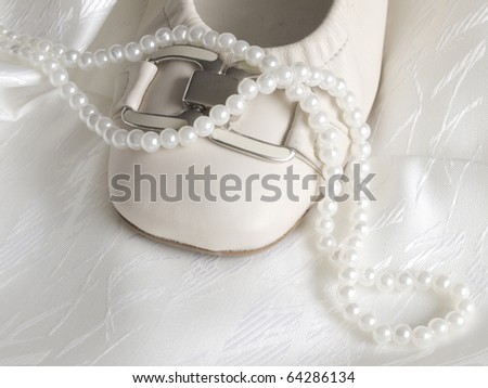 shoe in the wedding arrangement, wedding concept