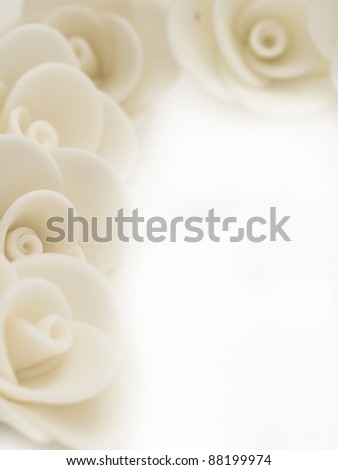 white roses border