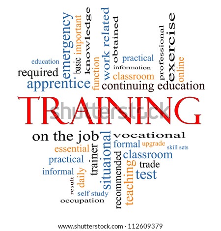 Training Word Cloud Concept with great terms such as classroom, education, trade, vocational, knowledge, required, test and more.