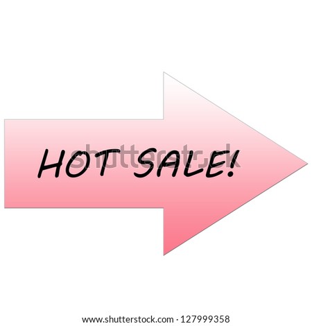 A Hot Sale Red Arrow making a great sales shopping concept.