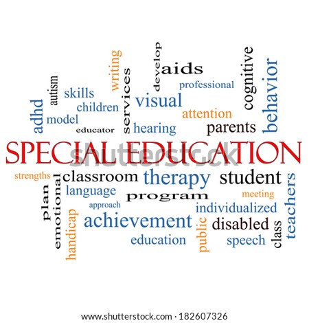 Special Education Word Cloud Concept with great terms such as student, individualized, program and more.