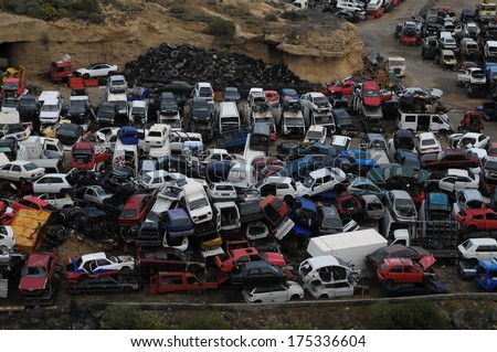 European Car Scrapping in Tenerife Canary Island Spain