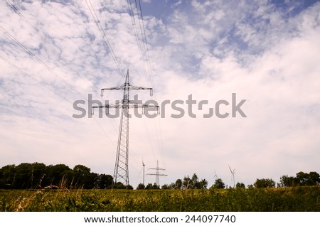 High Voltage Electric Transmission Tower Energy Pylon