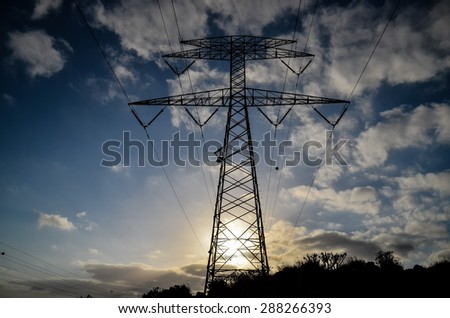 High Voltage Electric Transmission Tower Energy Pylon