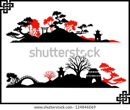 Abstract Asian Landscape Abstract Asian Landscape