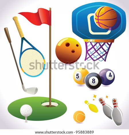 Set of sport symbols.