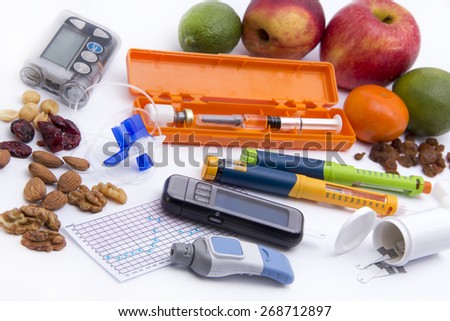 All you need to control diabetes:\
- insulin pump for continuous feed\
-blood sugar meter\
- insulin pen\
- grucose injection (adrenalin) \
- sugar\
- low sugar food
