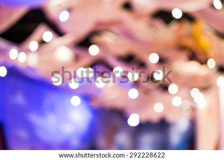 bokeh light from wedding party