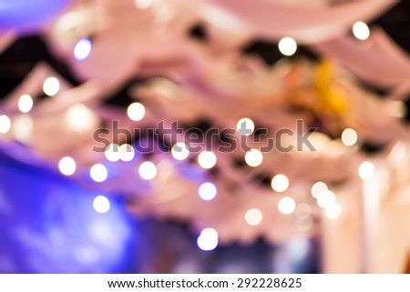 bokeh light from wedding party