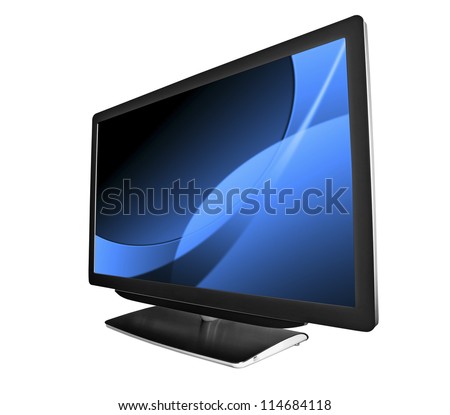 flat television on the white backgrounds