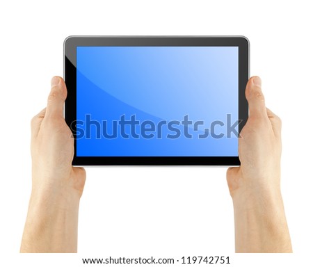 cellphone tablet ipade in hand for advertisement computer cellphone tablet ipade in hand for advertisement computer