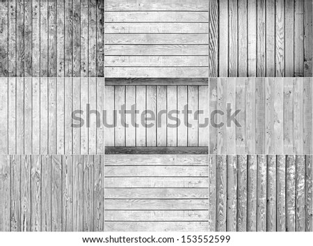 wood texture. background old panels/ black and white