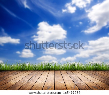Wood Textured Backgrounds In A Room Interior On The Sky Field Backgrounds