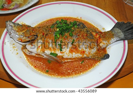 Chinese Style Cooked Sea-bass
