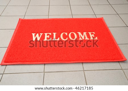 Red Welcome Mat