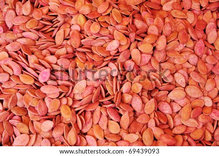 Chinese Dried Preserved Melon Seeds  Forming A Background
