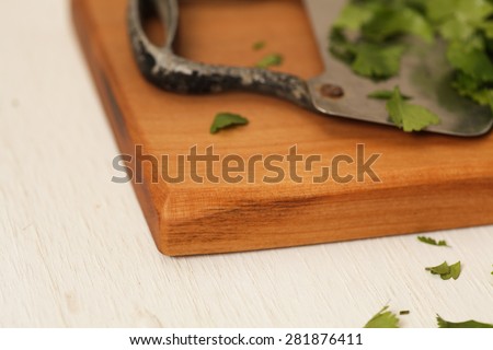 Edge detail on a handmade cutting board