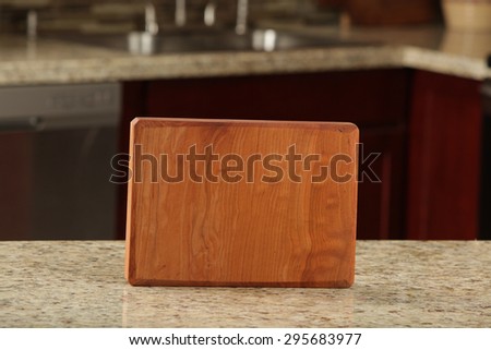 Unique cutting board being displayed in a kitchen setting