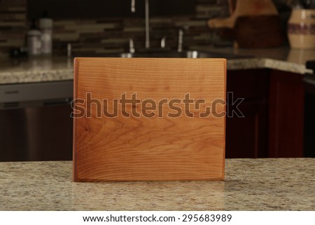 Unique cutting board being displayed in a kitchen setting