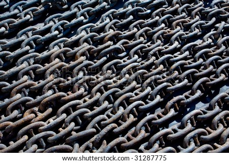 Heavy metal rusty chains background