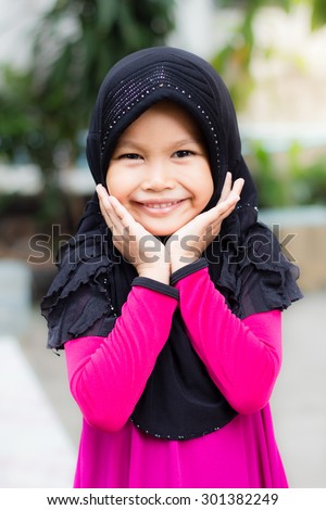 A Shy muslim girl - Asian girl