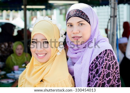 Muslim girl on wedding event